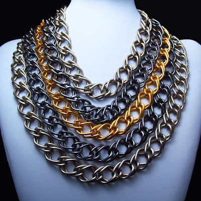 Chainmaille necklace, chuncky necklace, thick necklace, statement necklace, chain encklace, braided necklace