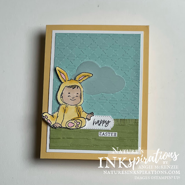 A Wildly Adorable Easter card (front) flipping a sketch | Nature's INKspirations by Angie McKenzie