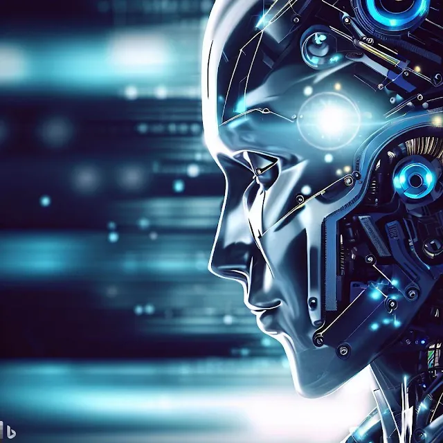 Representación de una inteligencia artificial androide