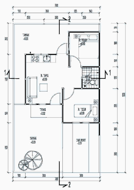  Denah  Rumah  Type  36 84 Desain Rumah 