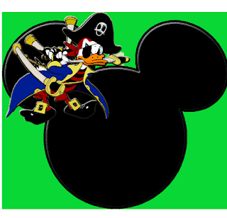 Mickey Mouse Pirate Free Printable Invitations, Labels or Cards.