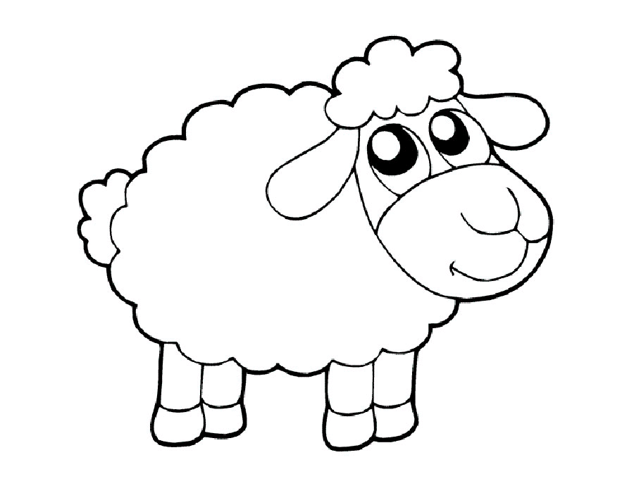 Gambar Mewarnai Domba Untuk Anak Paud