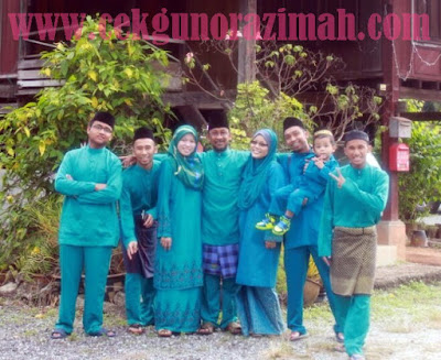 raya 2015, Hijau turquoise, tema raya, songket cotton