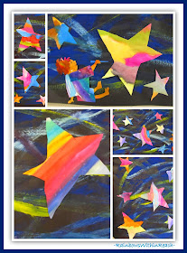 photo of: "Draw Me a Star" by Eric Carle (Paintings in Eric Carle RoundUP via RainbowsWithinReach)