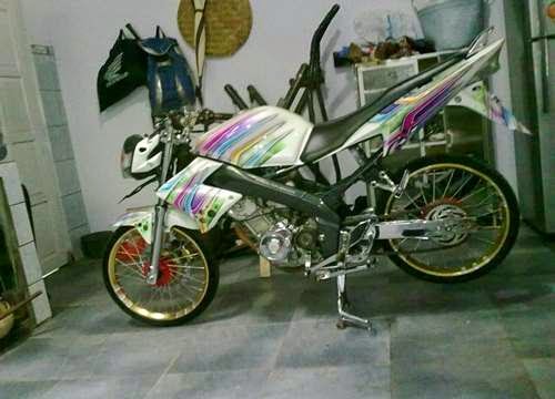 Modifikasi Vixion Drag Habis