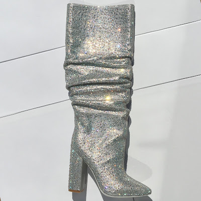 Kandee Jeweled Slouch Boot similar to YSL Diamante Boot