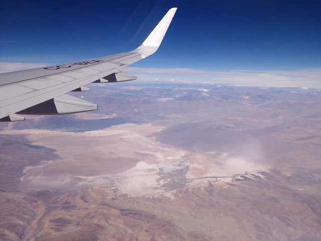 Salar de Pedernales desde el aire, región de Atacama, Chile