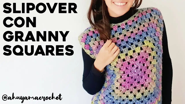 Slipover o Chaleco cuadrado a crochet