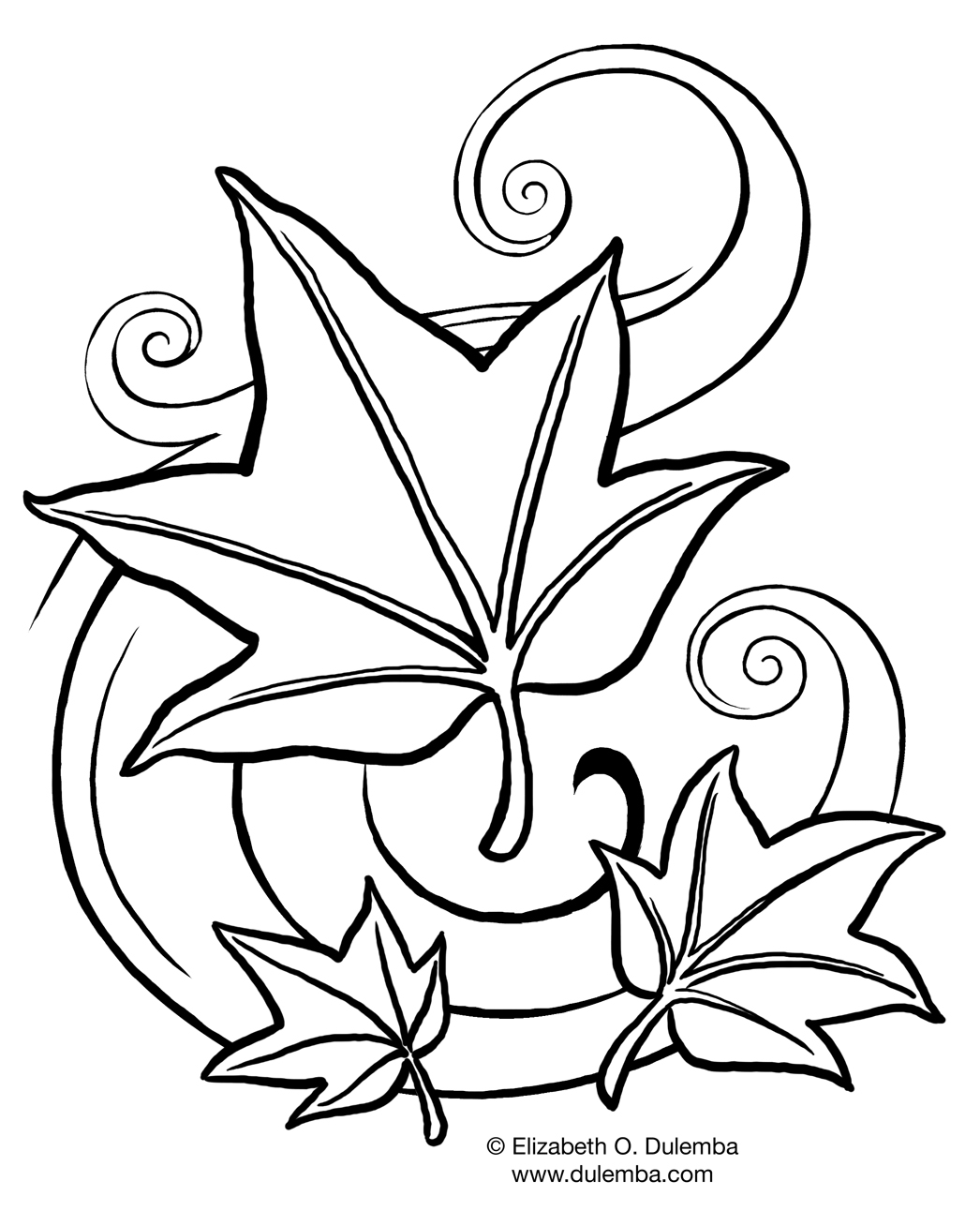 Fall Leaves Coloring Pages Free