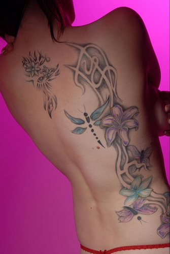 Side Tattoo Designs For Girls flowers tattoo designs