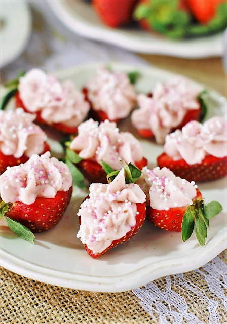 Strawberry Cheesecake Strawberry Bites for Valentine's Day Image