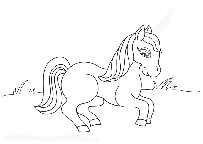 Horse coloring pages for kids  Coloring Pages For Kids