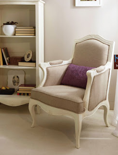 Sillon Tapizado Blanco Paris