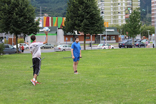 Entrenamiento en Barakaldo del equipo de Bizkaia de quidditch