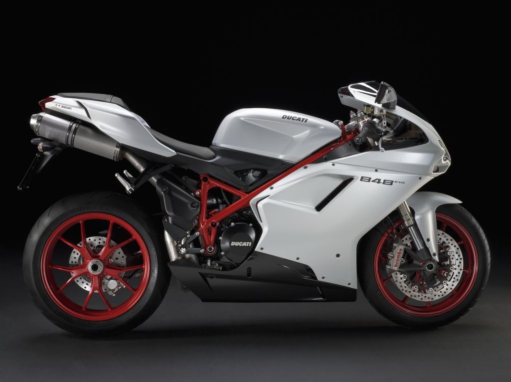 ducati 848 evo white. Black and Ducati Red,