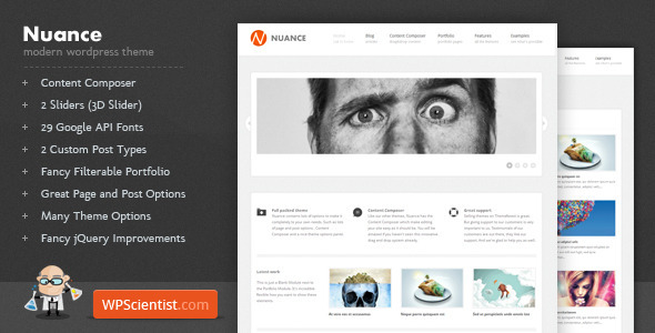 Nuance - Powerful Modern Wordpress Theme Free Download by ThemeForest.