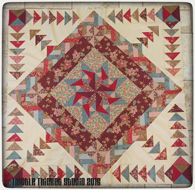 Thistle Thicket Studio, medallion quilt, flying geese, quilt guild challenge