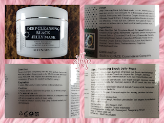 Eileen Grace Deep Cleansing Black Jelly Mask Review Ingridients