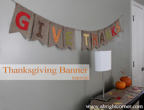 Cute burlap thanksgiving banner tutorial!