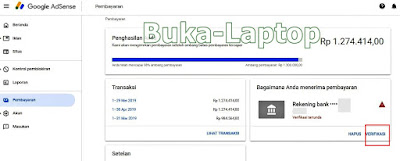 Pertama kali Verifikasi Pencairan Google Adsense Blogger Youtube