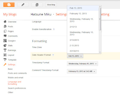 Date Header Format : 