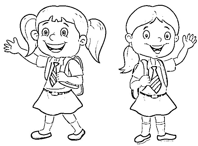 Two girlfriends coloring pages