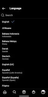 Mengganti Bahasa di Instagram untuk Perangkat Android