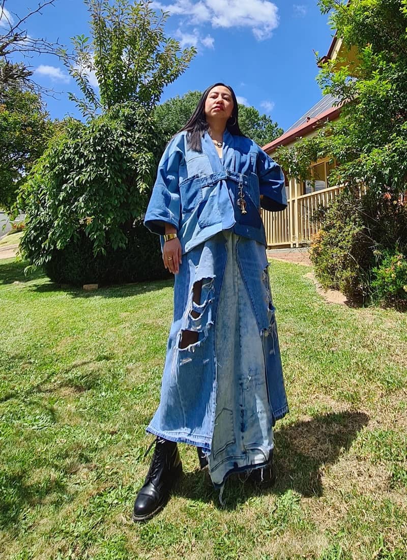 Upcycling Denim Jeans into Kimono Jacket