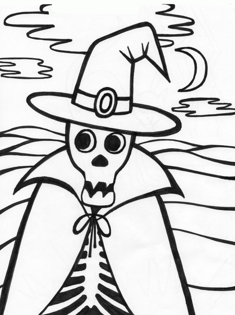 Skeleton Coloring Pages 9