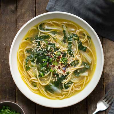 Ginger noodles soup