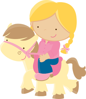 Clipart Vaquero de Fiesta con Pony.