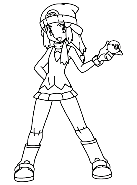 Coloring Pages  Pokemon Diamond Pearl Coloring Pages Throughout Coloring  Pages Draw Girl Coloring Pages