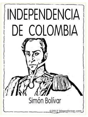 independencia de colombia para colorear