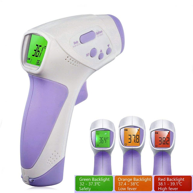 Mediweave Digital Non-Contact Infrared (IR) Thermometer HT-668/HT-666 (1 piece)