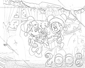 Coloring Pages Christmas Disney 