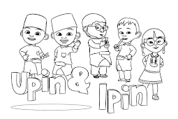 Gambar Mewarnai Upin Ipin Terbaru