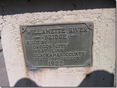 IMG_2749 Willamette River Bridge Plaque in Oregon City, Oregon on August 19, 2006
