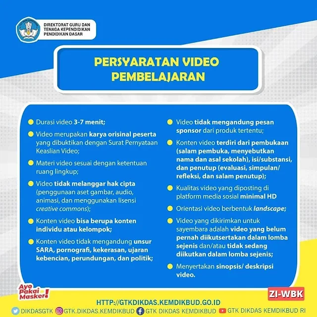 Sayembara Video Materi Pembelajaran Literasi dan Numerasi Yang Mendukung Asesmen Kompetensi Minimum secara daring