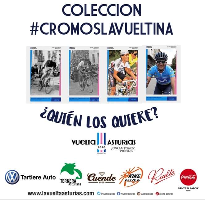 Colección de cromos legendarios de la Vuelta a Asturias, con premios y regalos para los aficionados