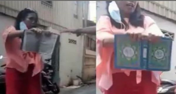 Ngaku Yahudi, Wanita Ini Banting Al Qur'an Berkali-kali, Usai Ditangkap Kok Malah Nangis Gini