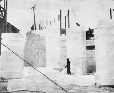 "Leadville, Lake County, Colorado, Ice Palace under construction.