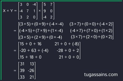 Contoh Soal Perkalian Matriks