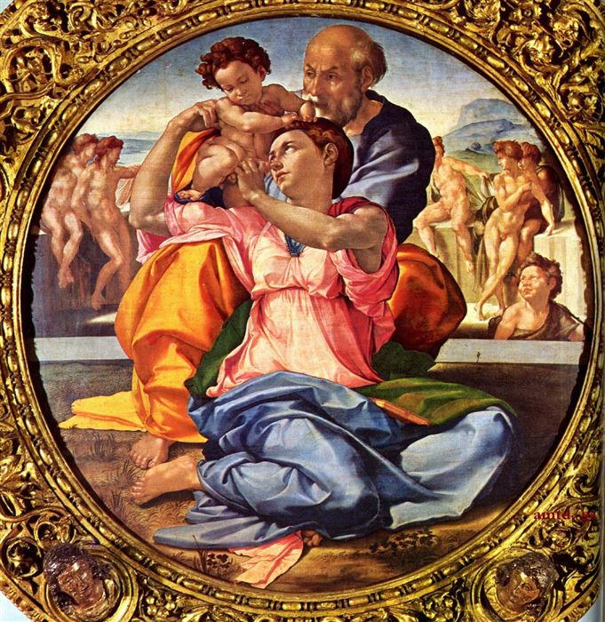 Resultado de imagen de sagrada familia pintura miguel angel