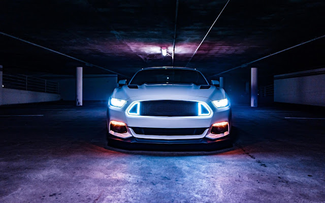 Ford Mustang Neon Lights Wallpaper