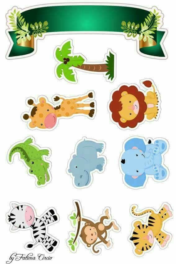 Birthday Safari Babies: Free Printable Cake Toppers.