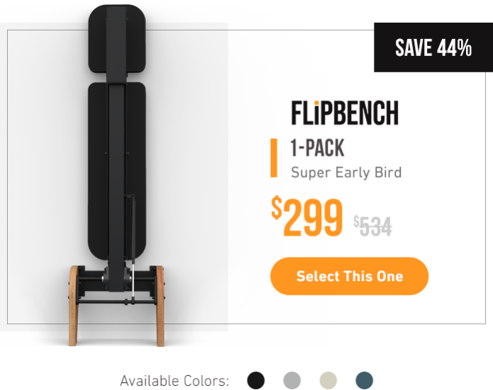 FLiPBENCH: World's Most Space-Saving Incline Bench Flip it down - Workout Space! Flip it up - Living Space! You’re Welcome.