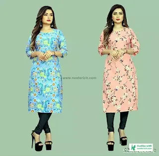 Long Kurti Designs - Girls Kurti Designs 2023 - Kurti Collection Images - Ladies Kurti Designs - stylish kurti design - NeotericIT.com - Image no 17