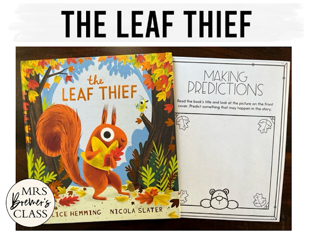 Leaf Thief book activities unit with literacy companion activities and a craftivity for fall in Kindergarten and First Grade