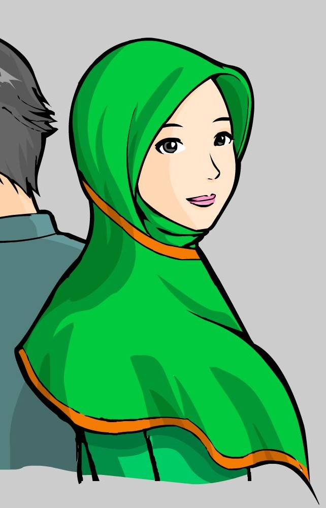  Kartun  Gambar  Muslimah  Cantik  Selamber Jer