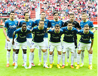 REAL VALLADOLID C. F. - Valladolid, España - Temporada 2014-15 - Jesús Rueda, Óscar Díaz, Leao, Valiente, Javi Varas y Timor; Bergdich, Peña, Chica, Óscar y Roger - SPORTING DE GIJÓN 1 (Guerrero), REAL VALLADOLID 1 (Bergdich) - 28/09/2014 - Liga de 2ª División, jornada 6 - Gijón, Asturias, estadio del Molinón